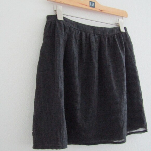 Reiss Skirt 8 Black Ribbed Mini Pleated Goth Dark Coquette Girl Grunge Feminine - Picture 3 of 13